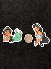 Disney Stickers – Aladdin, Jasmine lot of 2 Stickers