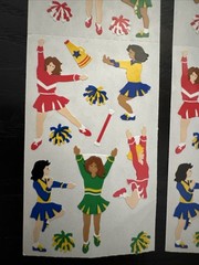 Vintage Mrs Grossman’s Girl’s Cheerleading Cheer Stickers 4 Sheets