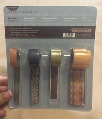 NEW Creative Memories Paper Ribbon REMINISCE 4 Rolls Open Box Contemporary