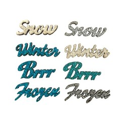 Buttons Galore Assorted WINTER Theme Buttons And Embellishments 6 pc
