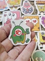Lot Of Assorted Sponge Bob Stickers, Approximately 95 Stickers, Patrick Star