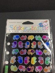 Vintage Stickerpotomus Sticker Set Handprints 90s Retro Brand New Sealed