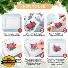 BBTO Christmas Rub On Transfers Pine Cone 5.5×5.7in