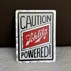 Vtg 1980s Schlitz Beer Advertising Promo Vending Machine Prism Sticker 70s HTF!
