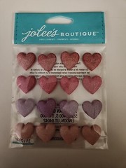 Jolees Boutique Glitter Heart Repeats scrapbooking stickers