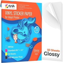 Inkjet Printable Vinyl Sticker Paper – 50 Self-Adhesive