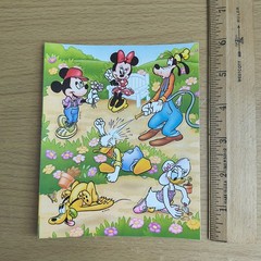Vintage Gibson Hallmark Disney Mickey Mouse Minnie Donald Goofy Sticker Sheet