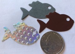 SEA ANIMAL Die-Cuts(8pc)Octopus •Shells•Ocean•Jellyfish•Fish•Crabs•Sand•Vacation