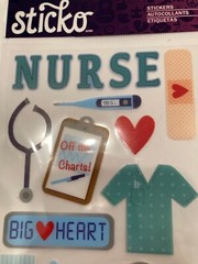 Sticko Nurse stickers-21 pieces- EK Success- 2013