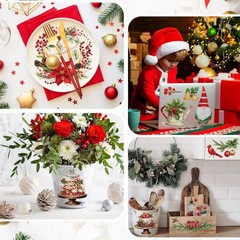 Rustic Christmas Rub on Transfers 12 Sheets Furniture Craft Decorative
