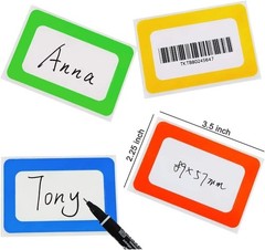 Strong Adhesive Name Tags – 3.5×2.25 Size, 400 Colorful All-Purpose Stickers
