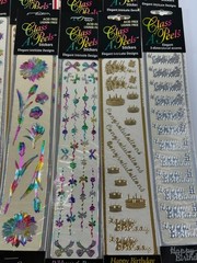 Lot of 48 Foil Textured Metallic Sticker Sheets Class A’ Peels Variety of Design