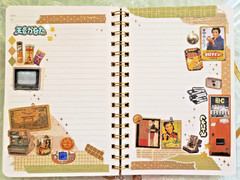 Japanese Retro Y2K Tech Sticker Sheet Vintage Polaroid Showa Era Matte Glitter