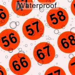 35 Sheets Number 1-100 round Vinyl Stickers 7 Colours Number Stickers Waterproof