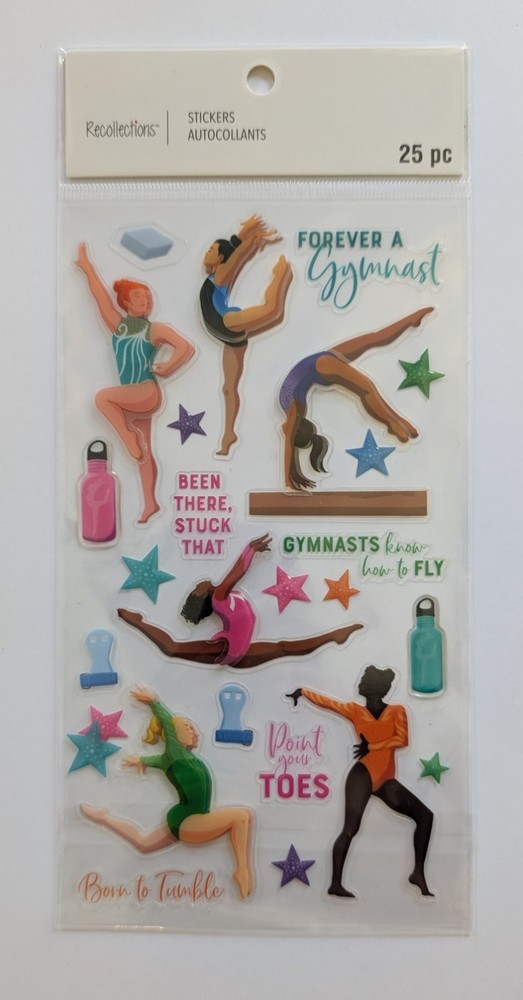 Gymnastics Themed Scrapbooking Stickers By Recollections