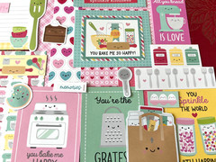 #K10 -DOODLEBUG BAKE ME HAPPY MADE WITH LOVE DOODLEBUG SCRAPBOOK CARD KIT 30pcs