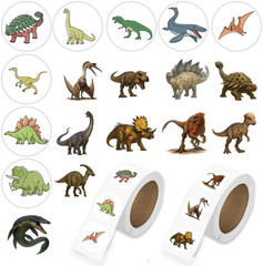 1000 Pcs Dinosaur Stickers for Kids Classroom Boys Girls School Students.2 Roll