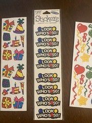 FRANCES MEYER “Look Who’s 50 “ & 4 Sheets Coordinating Birthday Stickers
