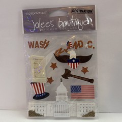Jolee’s Boutique WASHINGTON DC Stickers Scrapbooking Card Journal FLAG EAGLE