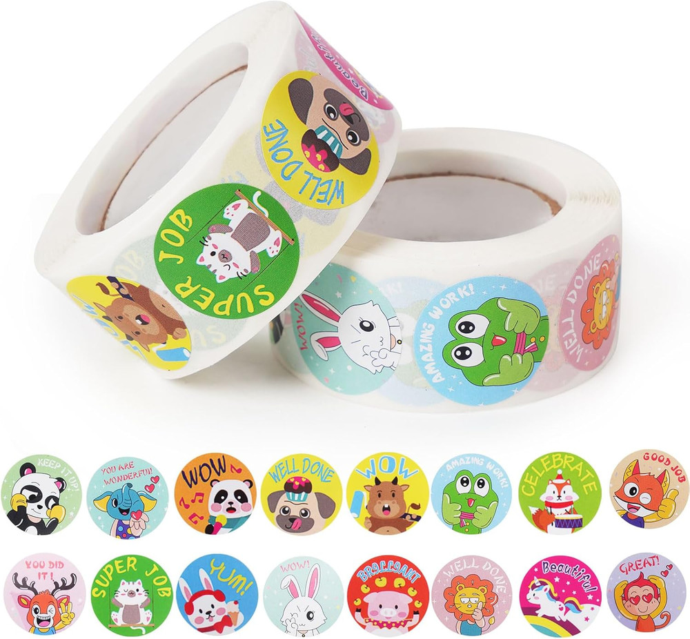 1000 Pcs Kid Stickers Animals, Stickers for Childens Teachers Students School Cl