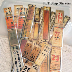 90Pcs Tag Label Scrapbook Stickers for Junk Journal Ephemera, PET Number Sticker