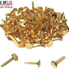 100 Pcs Mini Brass Paper Fasteners Brads Scrapbooking Crafts DIY Projects New
