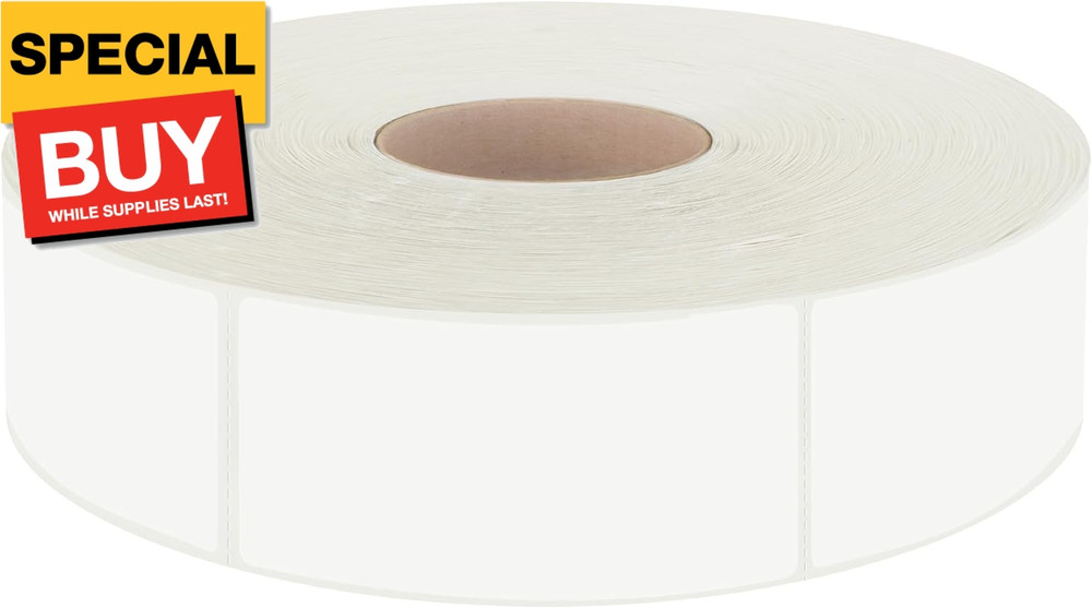 600 PCS White Rectangular Stickers, Blank Write On Labels Self-Adhesive Stickers