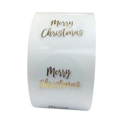 500 Pcs/Roll Merry Christmas Label Stickers Thank You Card Sealing Label Sticker