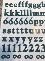 Creative Memories Evergreen Classy ABC/123 Stickers. 1 Set. 1st~ New!