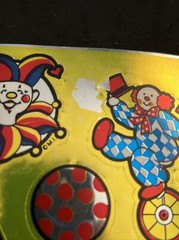 Vintage Mark 1 Large Mylar Chrome Sticker Sheet CLOWNS – Morgan 1983 – Rare!