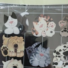 SCRAPBOOK STICKER Pets Shelter Rescue Vet Dog Puppy Cat Kitten paw print Bernard