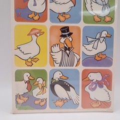 Vintage Goose Stickers Eureka Paper Magic Group Geese White Ducks VTG