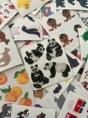 ♡ 5 Mods Sandylion FUZZY Mix Grab Mystery Vintage Stickers Random ♡