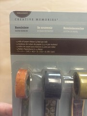NEW Creative Memories Paper Ribbon REMINISCE 4 Rolls Open Box Contemporary