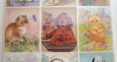 VTG 80s Pets Dog Cat Stickers Scrapbook Forget Me Not American Greeting NOS