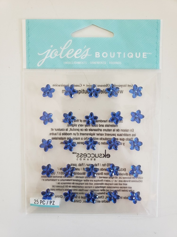 Jolees Boutique Mini Flower Gems Sapphire Scrapbooking stickers
