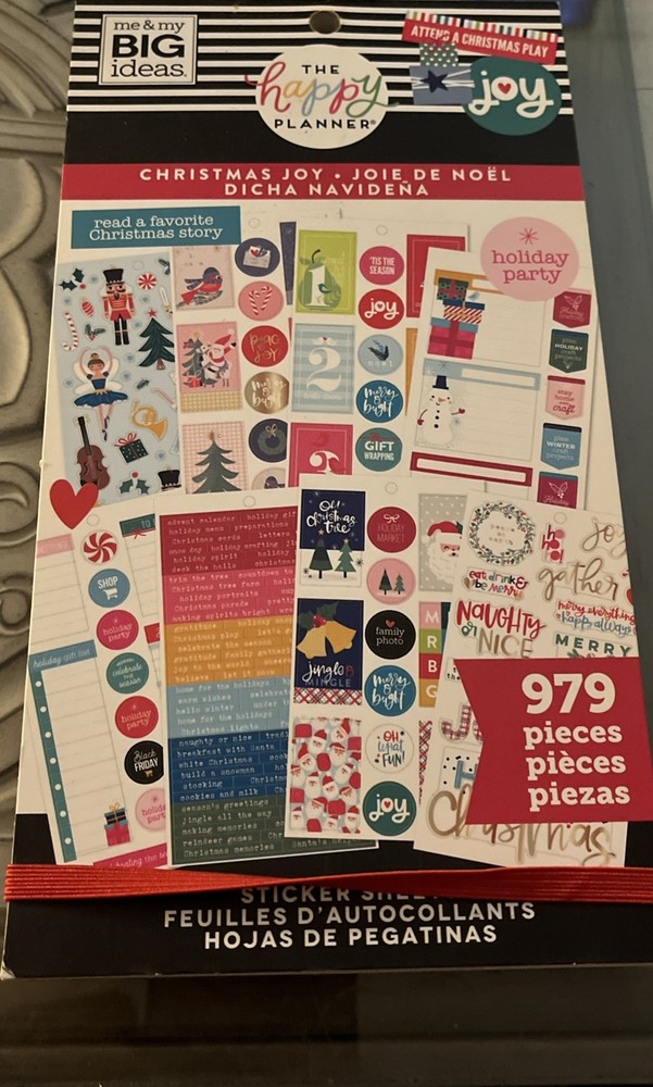 Happy Planner Sticker Book – Christmas Joy 979 Pieces
