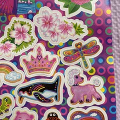 Vintage Lisa Frank Rainbow Sugar Cookie Poodle Penguin Panda Butterfly Sticker