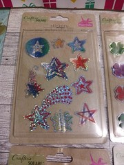 Stickers. 6 packs 3-D pop up stickers. stars, arrows, pigs, rabbits, koala bears