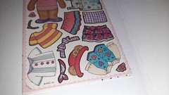 Vintage Teddy Bear Dress Up Activity Sticker Sheet Vintage 90s Paper Doll NEW