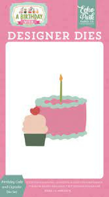 ECHO PARK Designer Die Set Steel Dies – BIRTHDAY CAKE N CUPCAKE