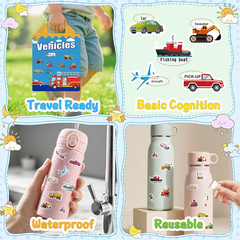 Reusable Sticker Book – Travel Stickers for Kids, 1-3 Years, Vehicles