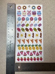 Cute Sweets Cupcakes Doughnuts Lollipop Macron Popsicle Fruit Pizza Stickers New