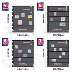Gersoniel 30 Pieces stamp collecting 8.58 x 11.02 inches, black, transparent