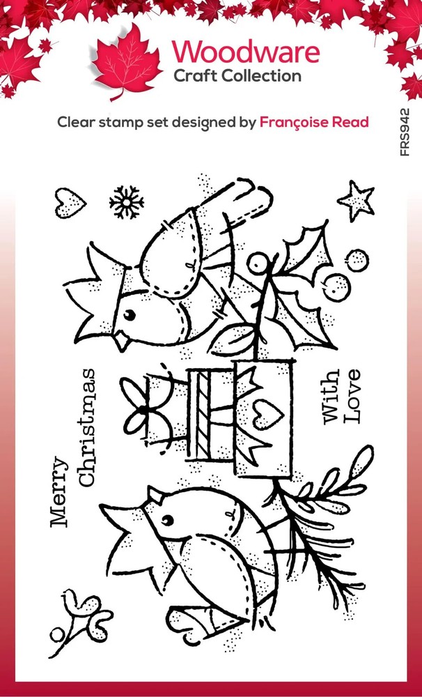 Woodware Craft Clear Stamp – ROBIN PARTY