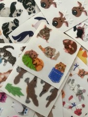 ♡ 5 Mods Sandylion FUZZY Mix Grab Mystery Vintage Stickers Random ♡
