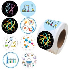 500 Science Party Decorations Stickers – Mad Scientist Labels for Birthday & Bab