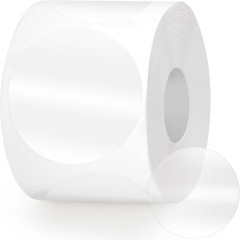 Clear Seal Sticker Labels 2 Inch round Circle Wafer Stickers/Labels 2 Inch Round