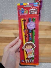 Nick Jr Dora the Explorer Sandylion Stickers Colored Pencils Pen Stamp Plush Lot