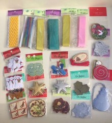 Asst. Lot 23 Marcel Schurman Papyrus Scrapbook Do-jiggies stickers Ribbon Tags